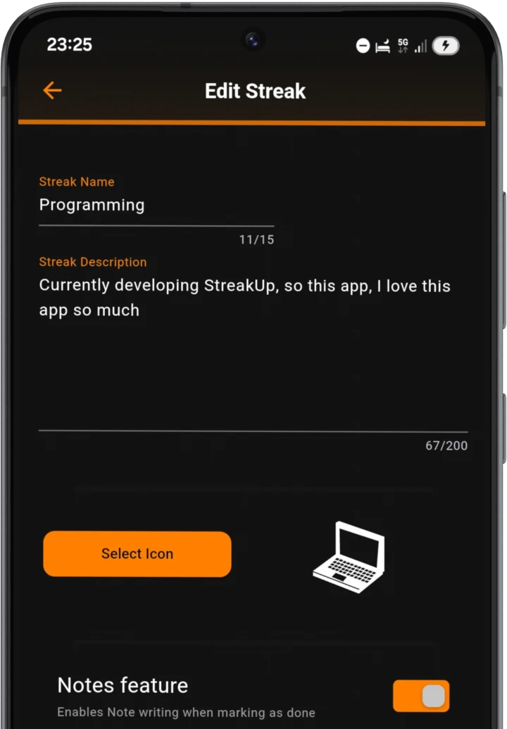 Create custom streaks